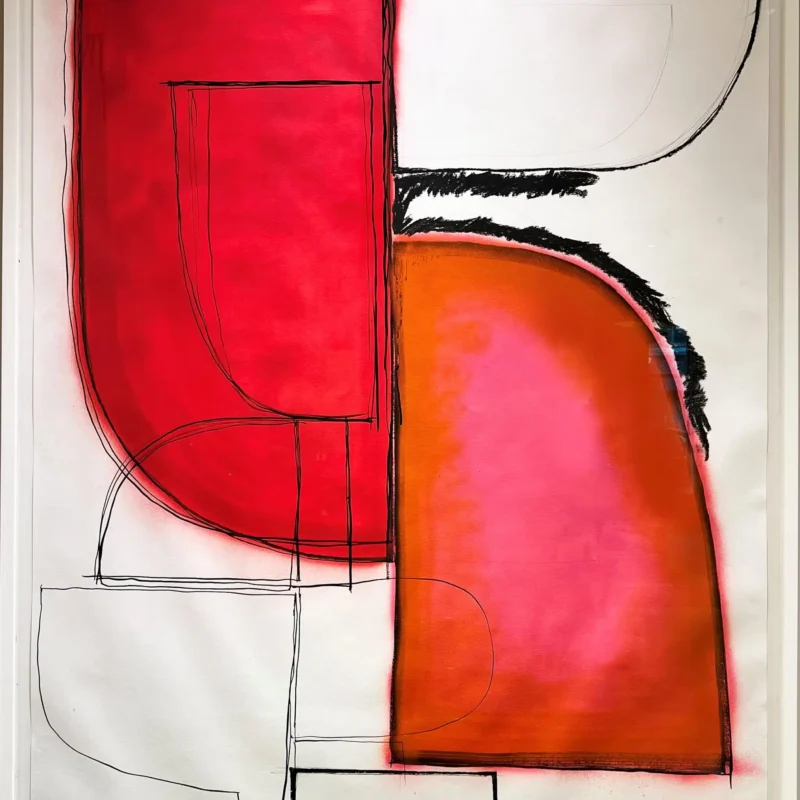 Niamh Barry Drawing. Ink, Charcoal and paint on paper.